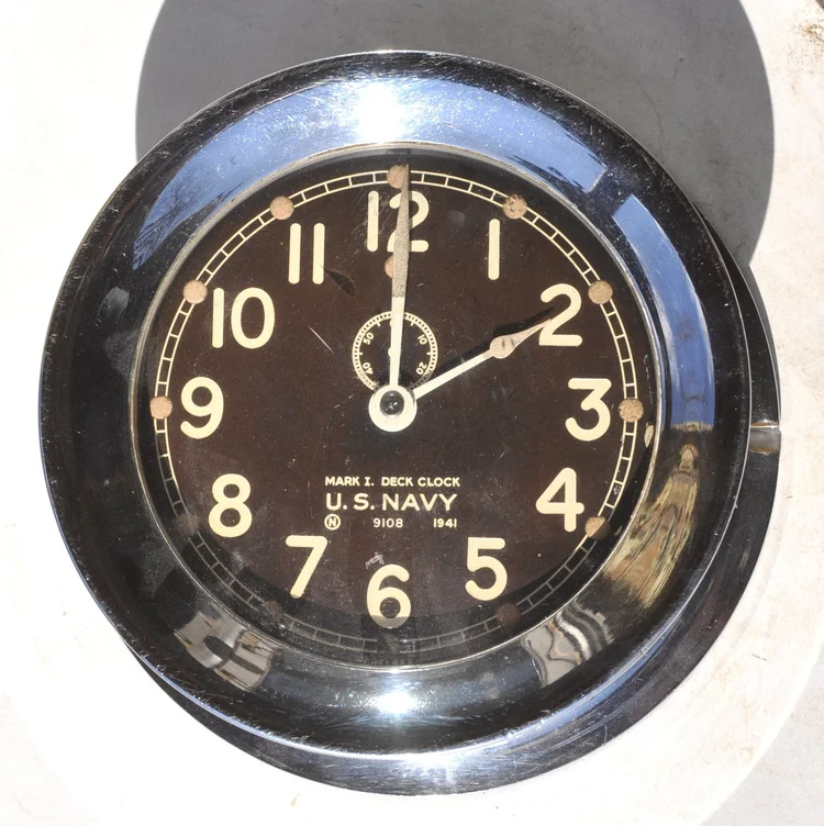 U. S. Navy WW2 Mark 1 Deck Clock Chelsea Clock — Antiques from The